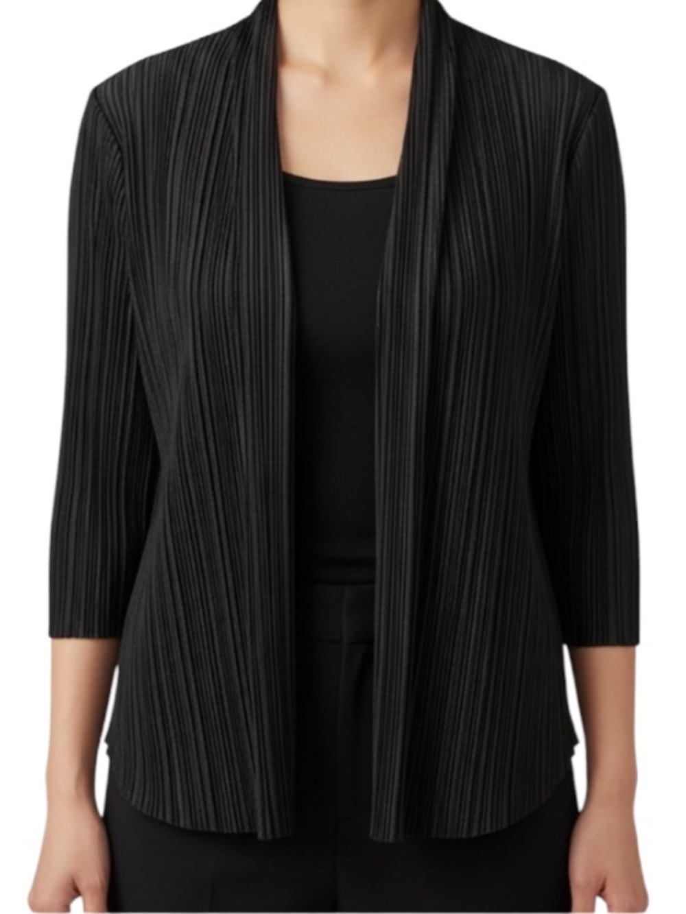 Black pleated light jacket Tan Jay  NWT